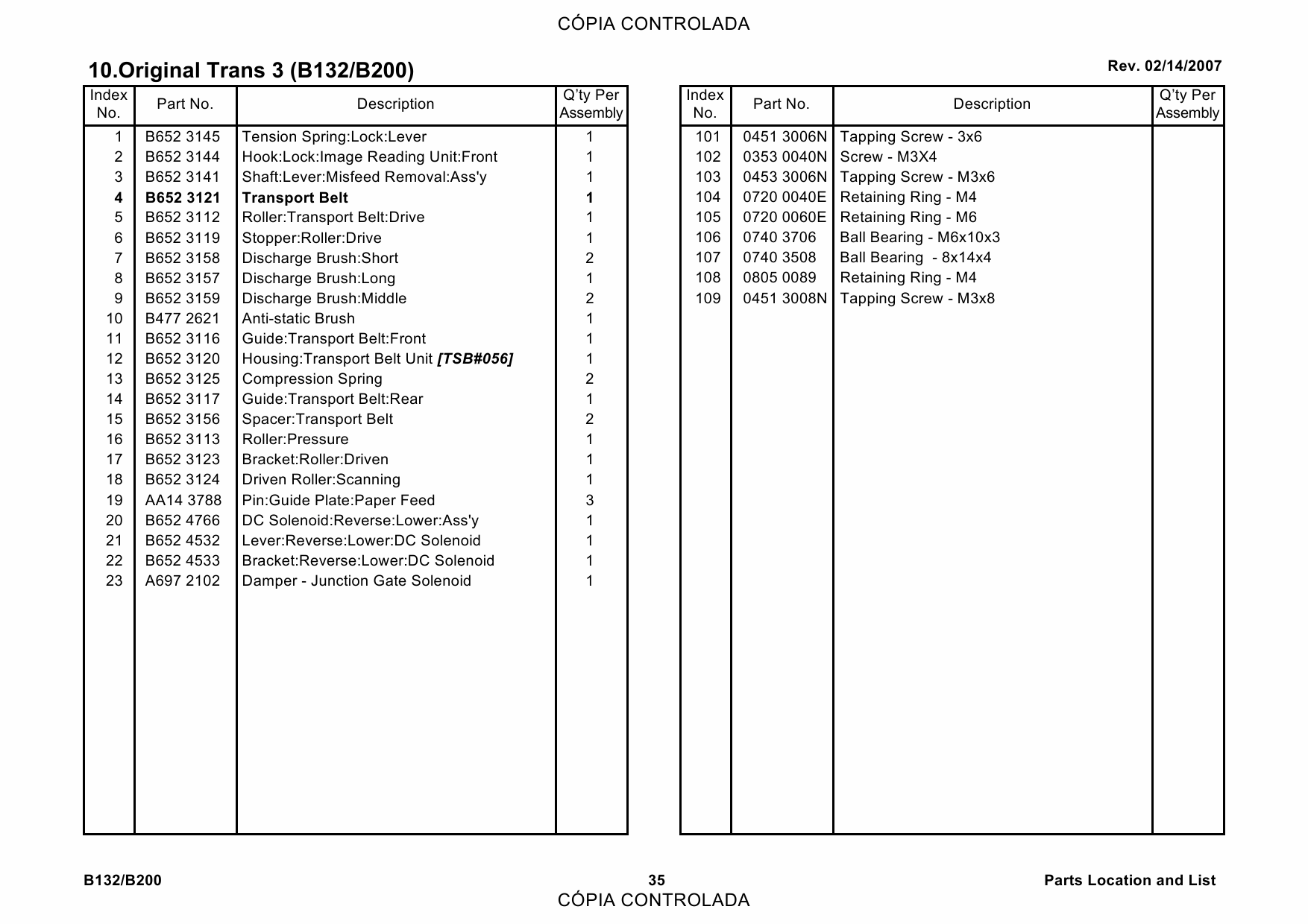 RICOH Aficio 3260C 5560 B132 B181 B200 Parts Catalog-2